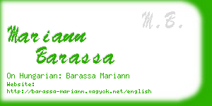 mariann barassa business card